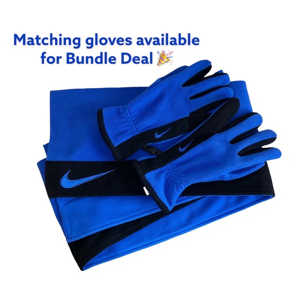 🖤NWOT - Nike Warm Winter Scarf, Blue & Black - Picture 3 of 3